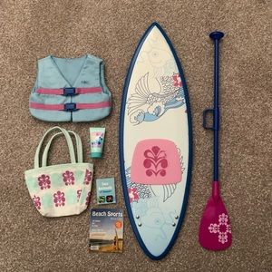 American Girl Doll Kanani Paddleboard Set